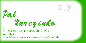 pal marczinko business card